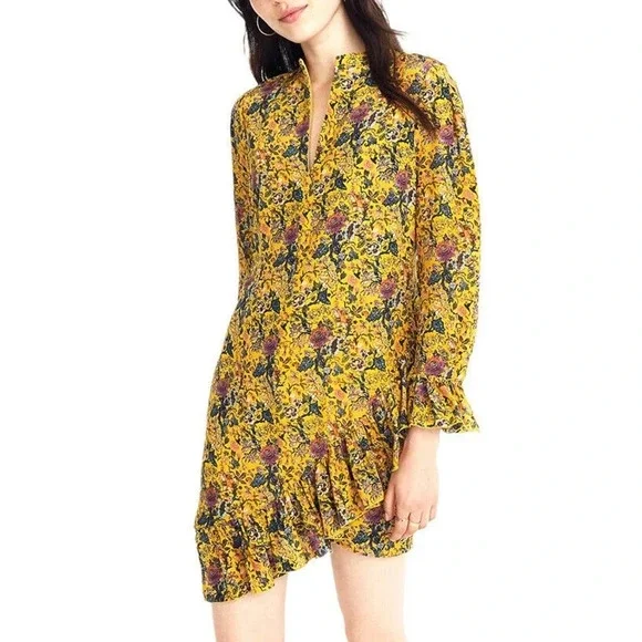 Madewell x Karen Walker Silk Floral Loretta Dress size 4 - Picture 8 of 12